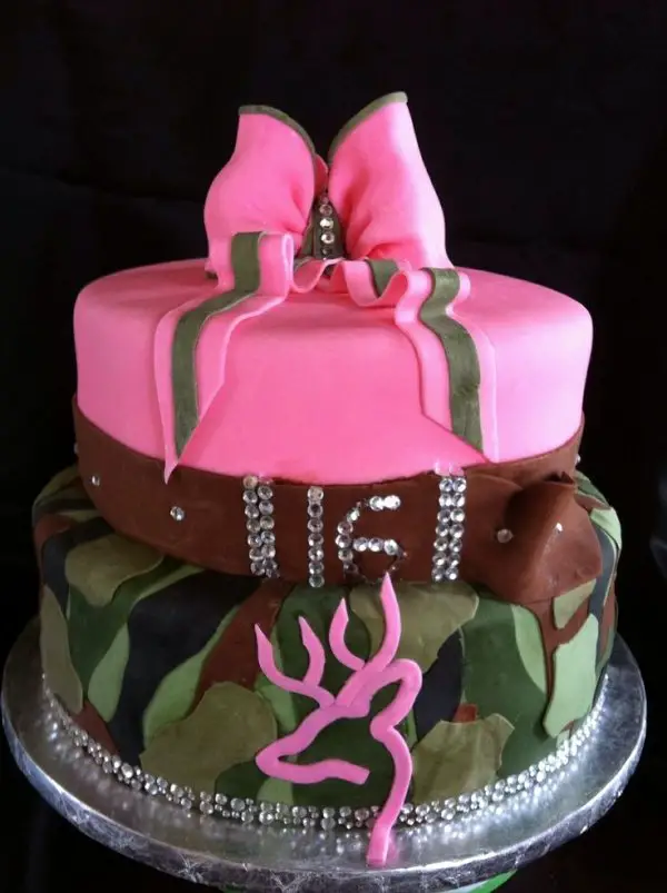 Pink Camo Swee 16 Cake