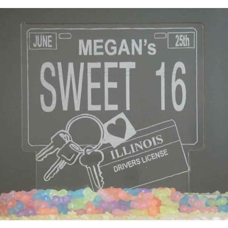 Clear Acrylic License Plate Decor
