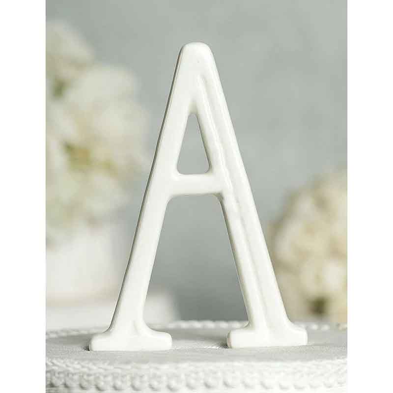 Large Porcelain Monogram Topper