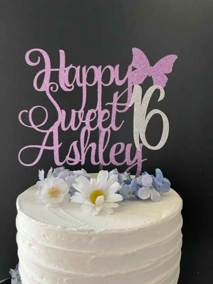 Personalized Butterfly Cake Topper