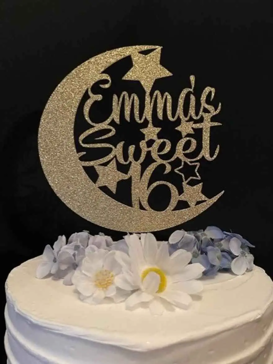 Personalized Moon and Stars Topper 