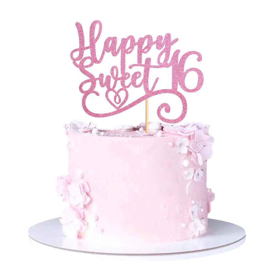 Pink Cutesy Cake Decor 