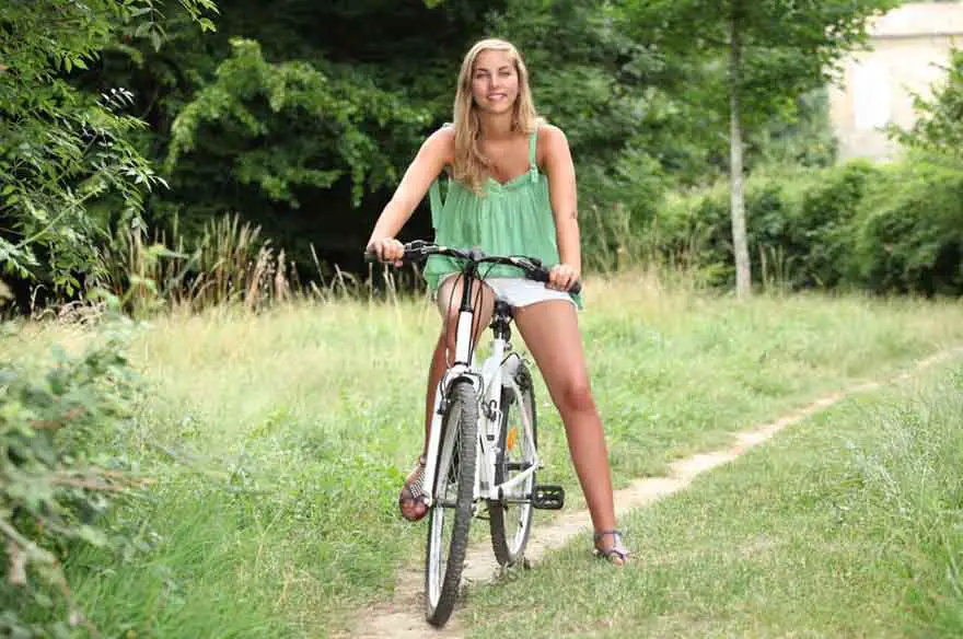 Teenager biking